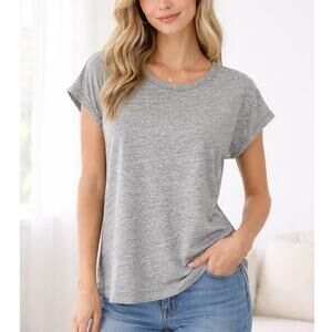 2/$15 J. Crew Drop Shoulder Cotton T-Shirt Gray AS024 Size M